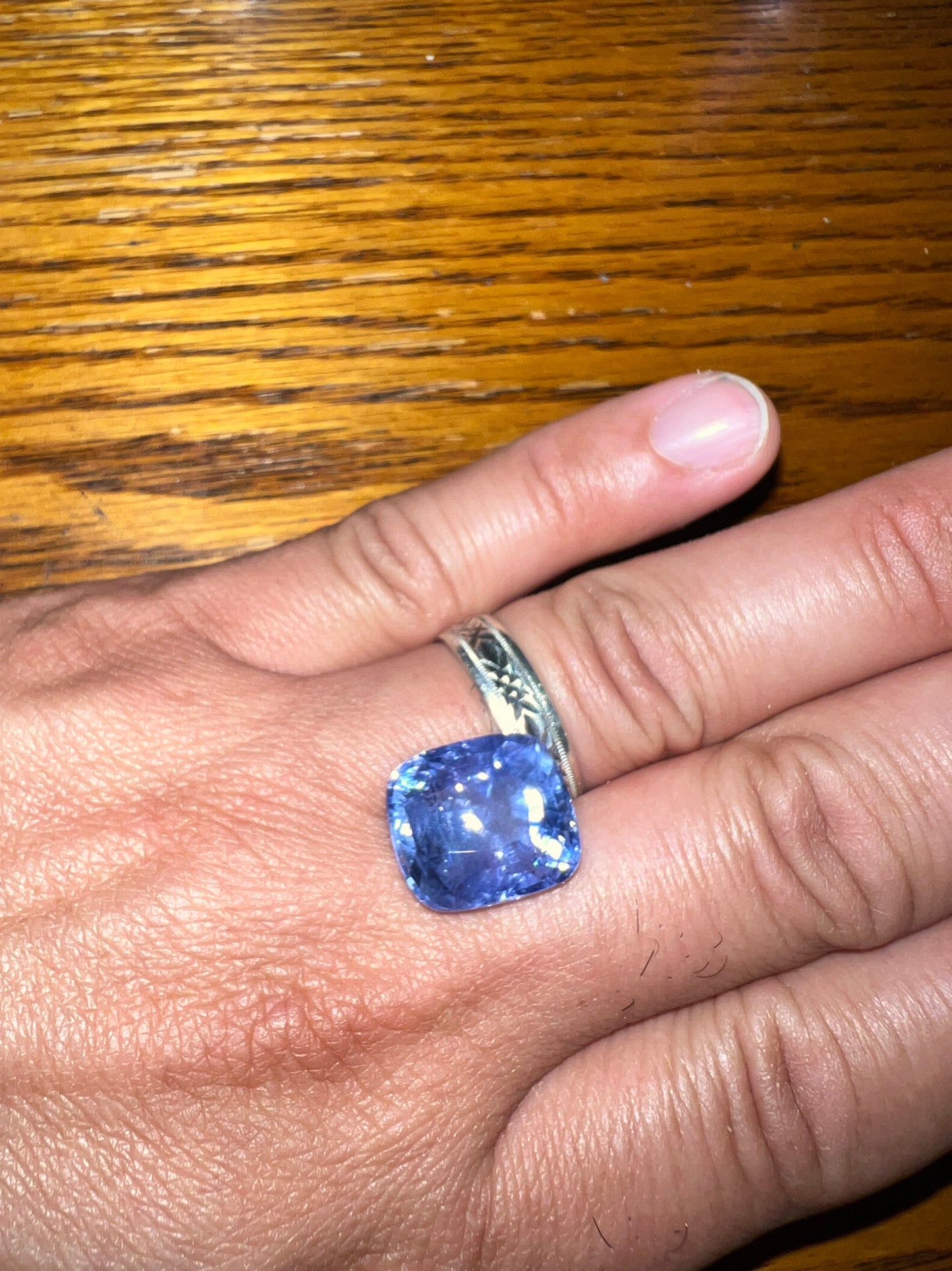 GIA Origin Report Certified 26.9 carat Blue Ceylon Sapphire Platinum Pendant 14k Gold necklace