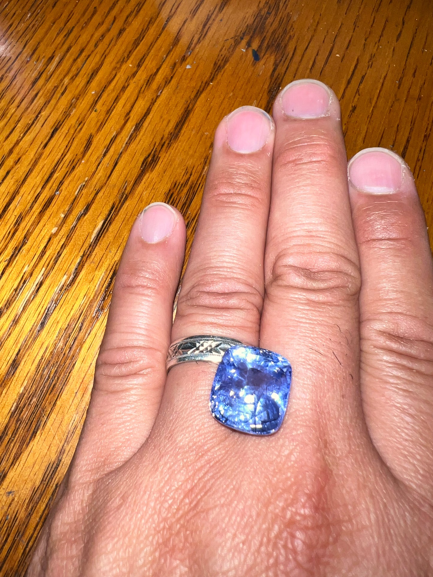 GIA Origin Report Certified 26.9 carat Blue Ceylon Sapphire Platinum Pendant 14k Gold necklace