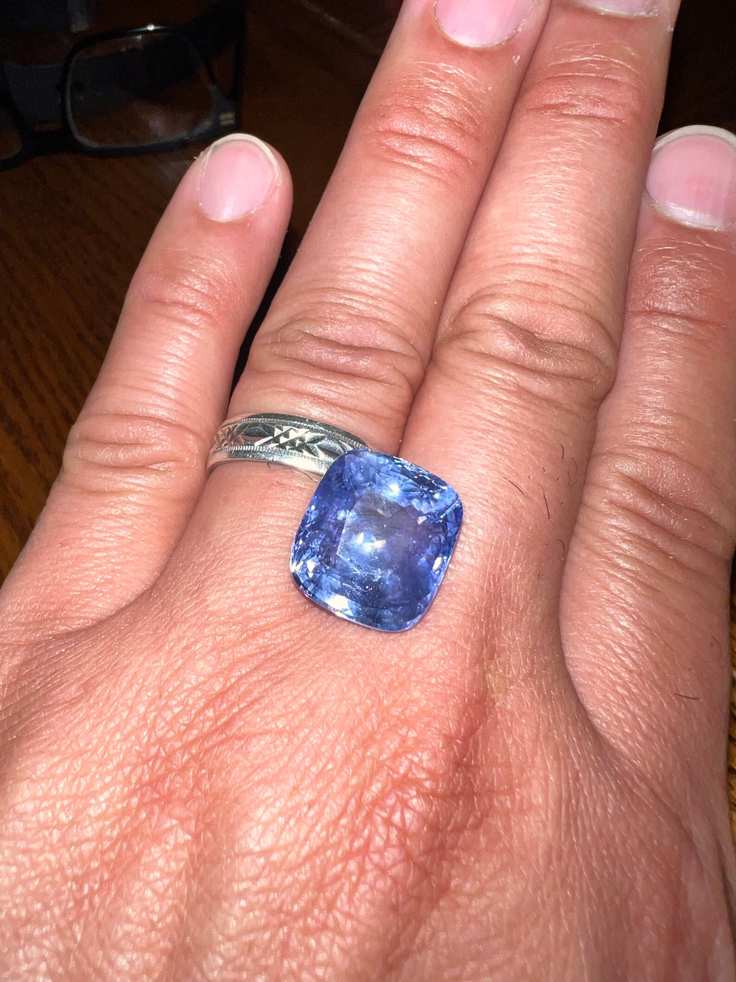 GIA Origin Report Certified 26.9 carat Blue Ceylon Sapphire Platinum Pendant 14k Gold necklace