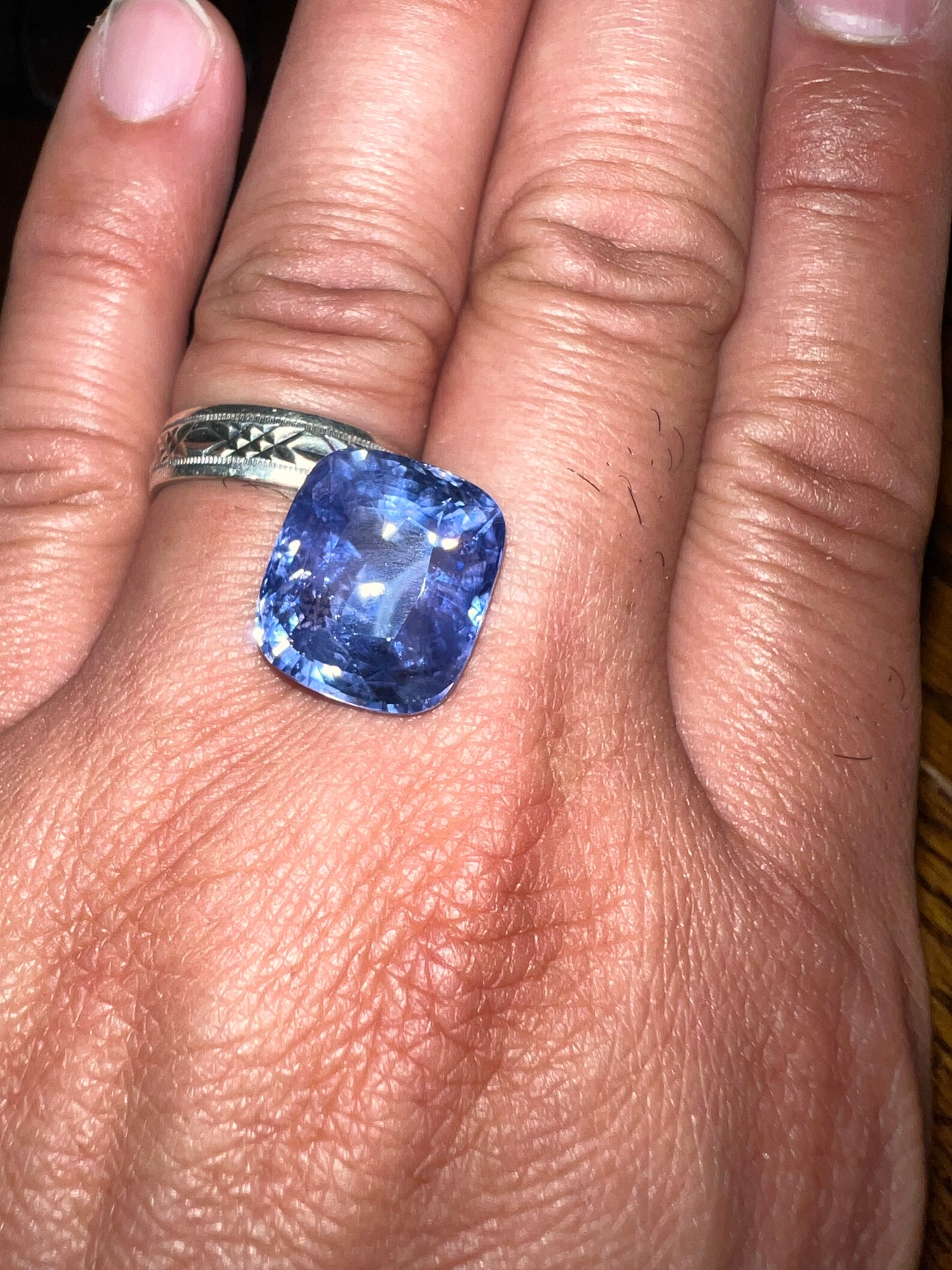 GIA Origin Report Certified 26.9 carat Blue Ceylon Sapphire Platinum Pendant 14k Gold necklace